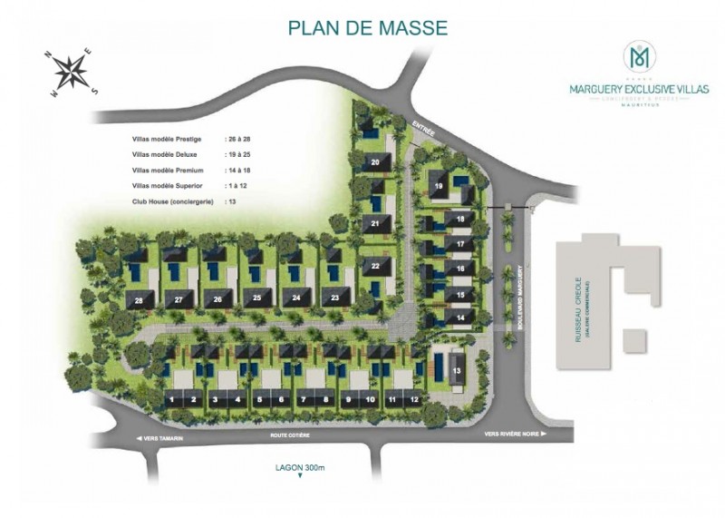 Plan de masse du Resort Maguery exclusive villa